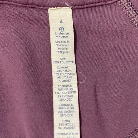 Lululemon Athletica Women's Rebel Runner Jacket Long Sleeve Size 4 Purple Gray
